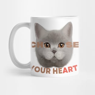 Feline Gaze: Choose Your Heart Mug